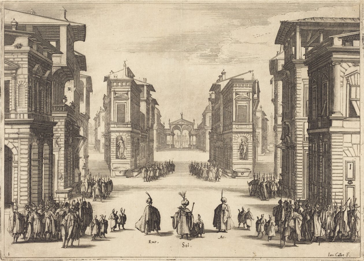 Sulejman, Akt I autorstwa Jacques Callot
