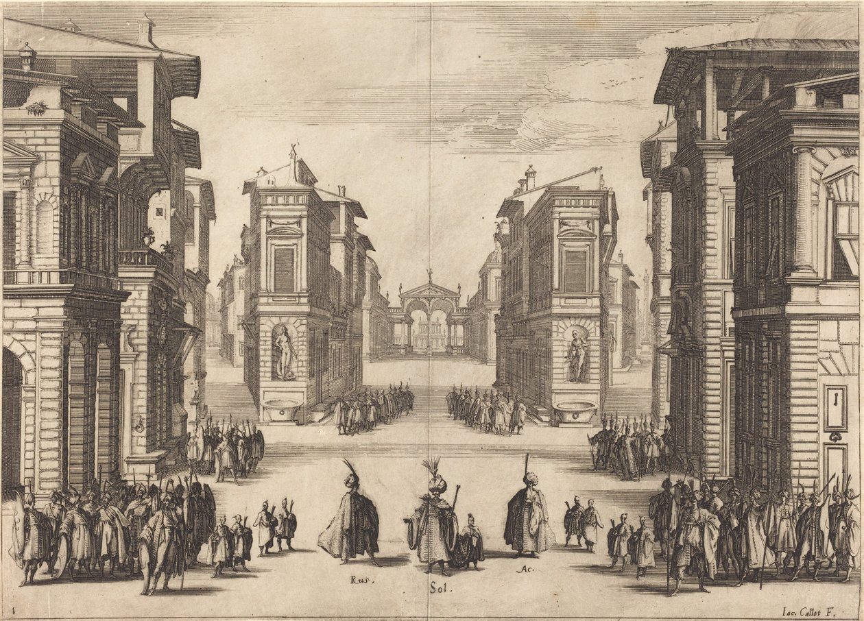 Il Solimano, akt I autorstwa Jacques Callot