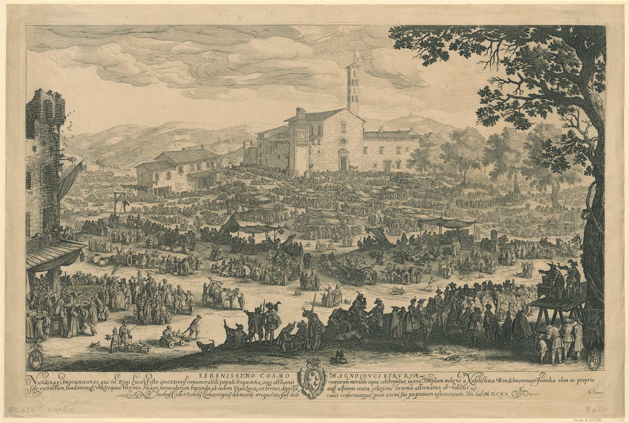 Jarmark w Imprunecie [wersja florencka] autorstwa Jacques Callot