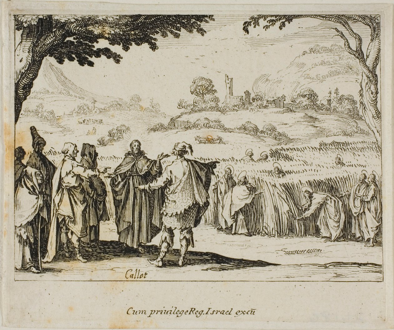 Jezus z faryzeuszami, z Nowego Testamentu autorstwa Jacques Callot