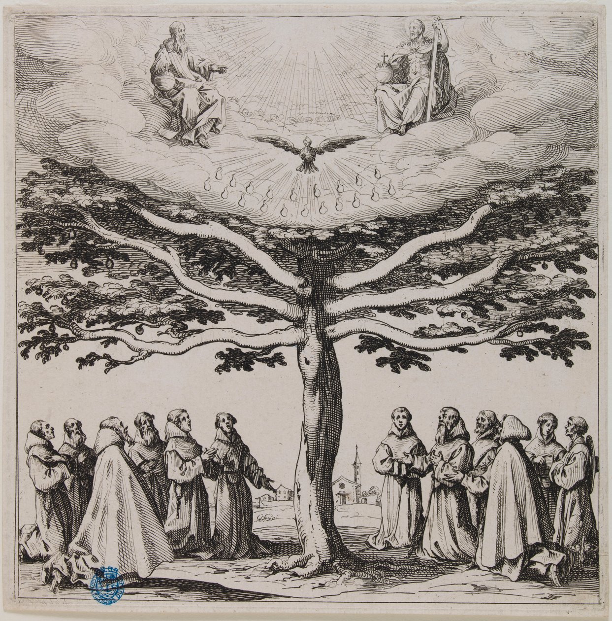 Drzewo św. Franciszka (Lieure 303, Meaume 145) autorstwa Jacques Callot
