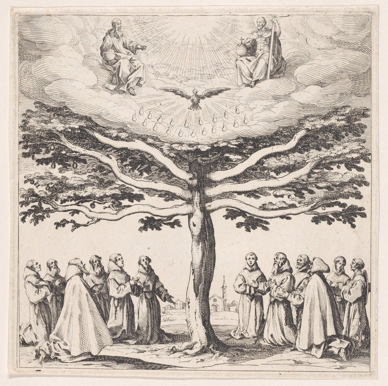Drzewo świętego Franciszka autorstwa Jacques Callot