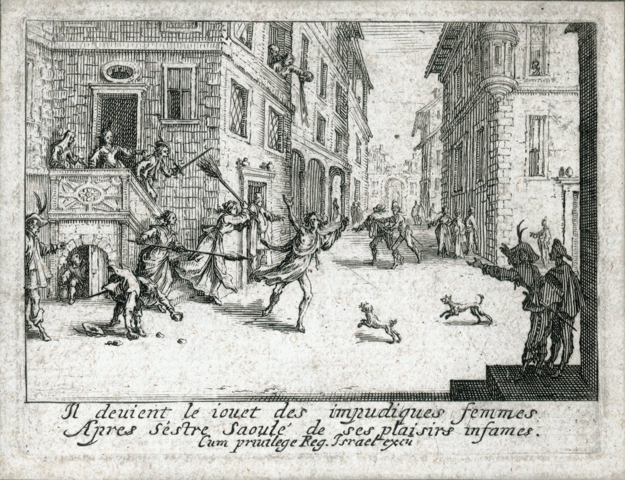Życie syna marnotrawnego ... (rycina) autorstwa Jacques Callot