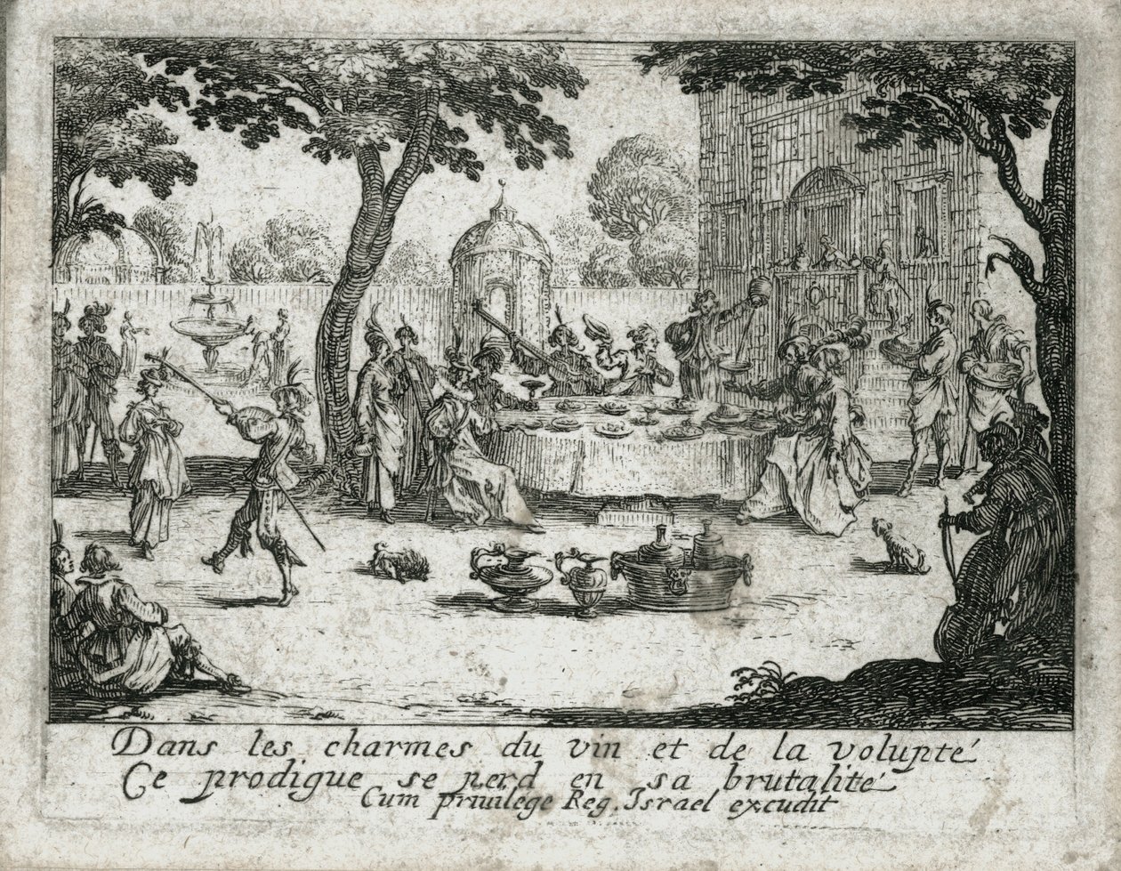 Życie syna marnotrawnego ... (rycina) autorstwa Jacques Callot