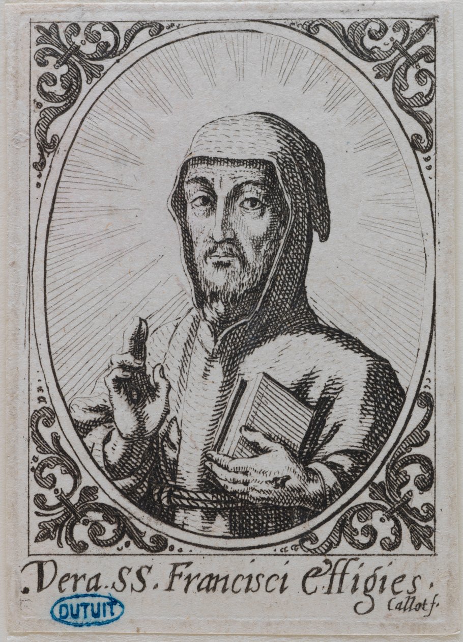 Das wahre Abbild des Heiligen Franziskus (Lieure 370, Meaume 142) autorstwa Jacques Callot