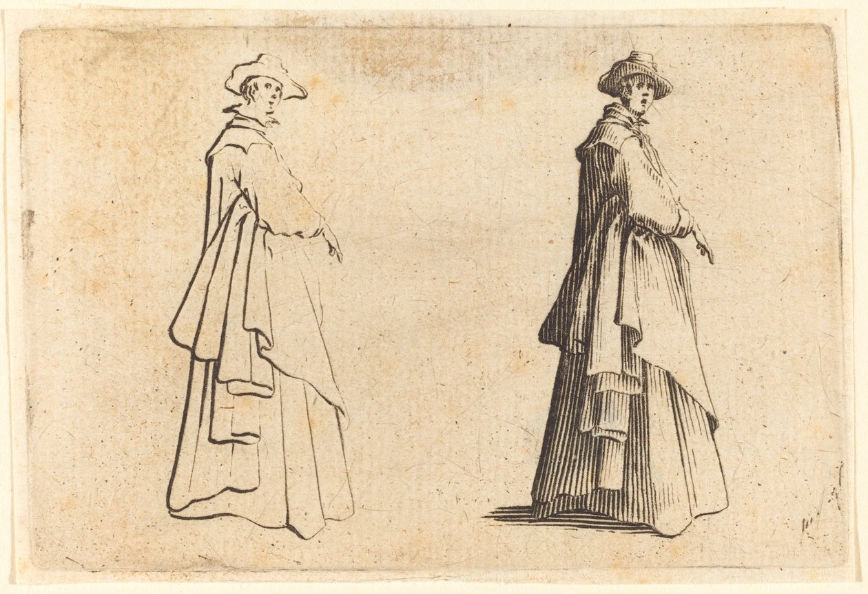 Dama w dużym płaszczu autorstwa Jacques Callot