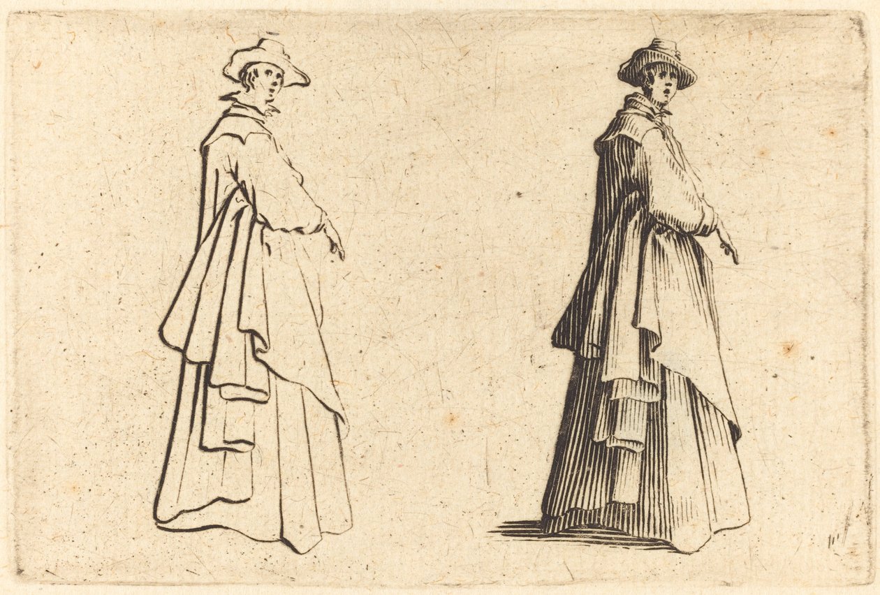 Dama w dużym płaszczu autorstwa Jacques Callot