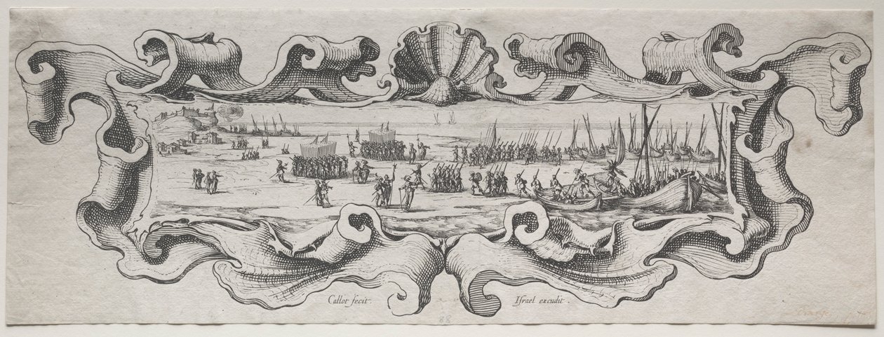 Lądowanie oddziałów. autorstwa Jacques Callot