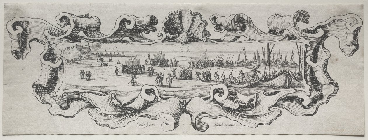 Lądowanie wojsk autorstwa Jacques Callot
