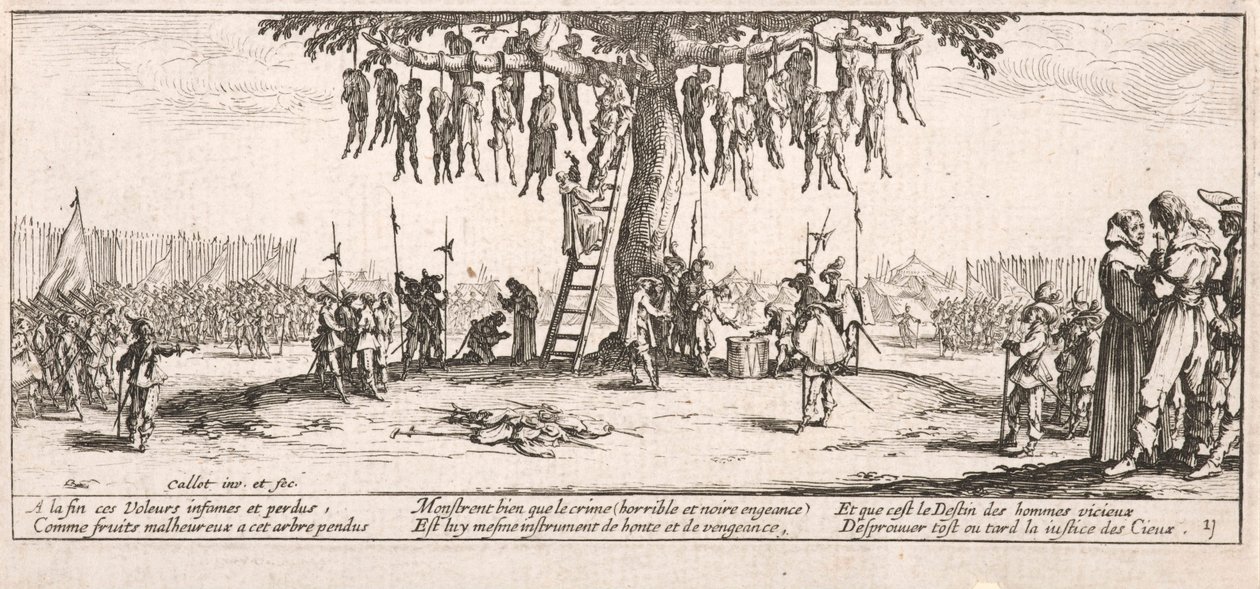 „Wisielec” (The Hanging) autorstwa Jacques Callot