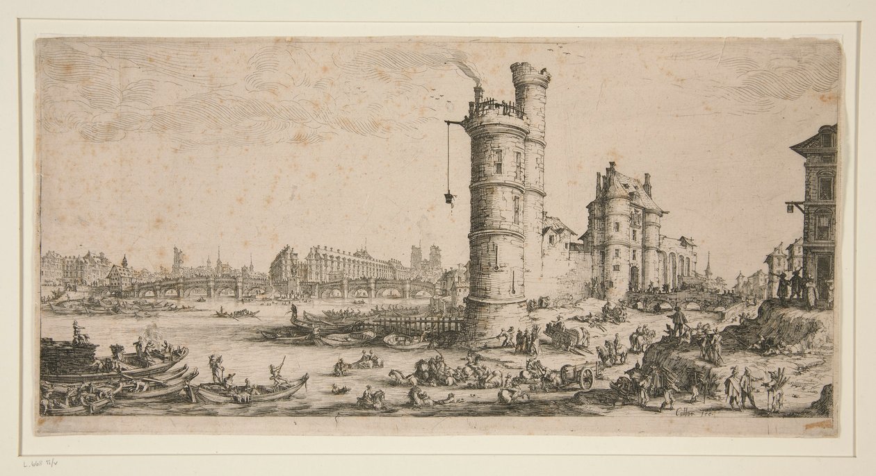 Pont Neuf, Paryż autorstwa Jacques Callot