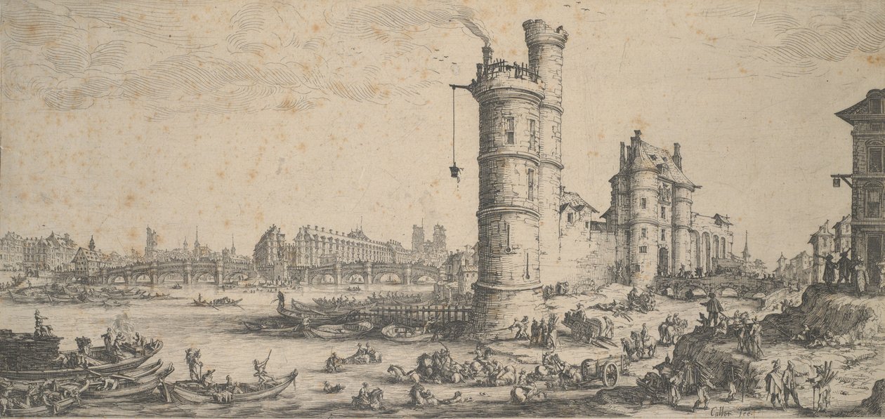 Pont Neuf, Paryż autorstwa Jacques Callot