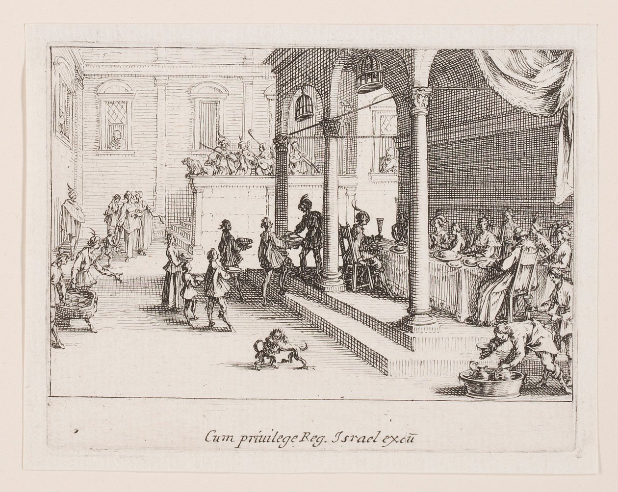 Le festin (Uczta), z cyklu La vie de l autorstwa Jacques Callot