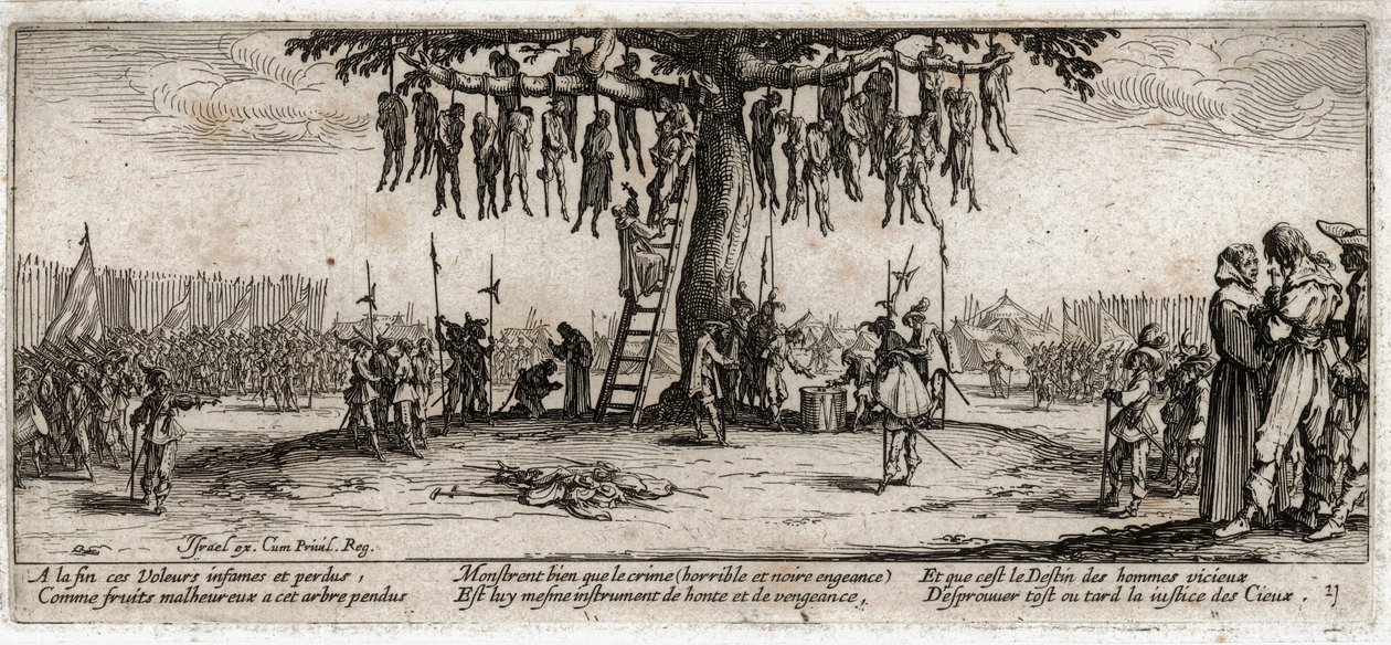 Nieszczęścia i nieszczęścia wojny... (rycina) autorstwa Jacques Callot