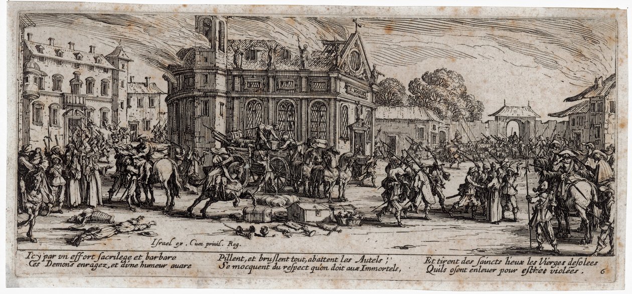 Nieszczęścia i nieszczęścia wojny... (rycina) autorstwa Jacques Callot