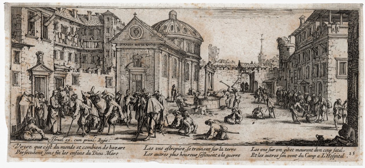 Nieszczęścia i nieszczęścia wojny... (rycina) autorstwa Jacques Callot