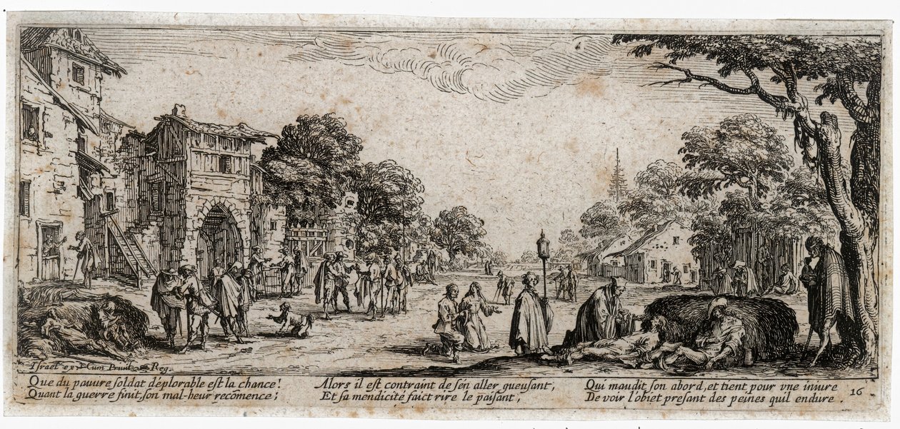 Nieszczęścia i nieszczęścia wojny... (rycina) autorstwa Jacques Callot
