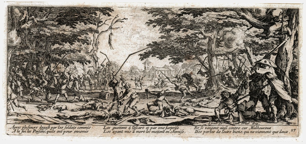 Nieszczęścia i nieszczęścia wojny... (rycina) autorstwa Jacques Callot