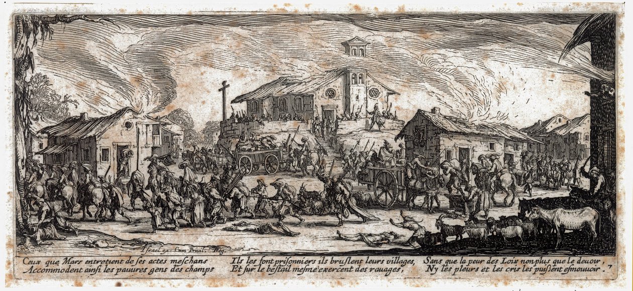 Nieszczęścia i nieszczęścia wojny... (rycina) autorstwa Jacques Callot