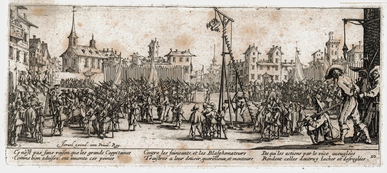 Nieszczęścia i nieszczęścia wojny... (rycina) autorstwa Jacques Callot