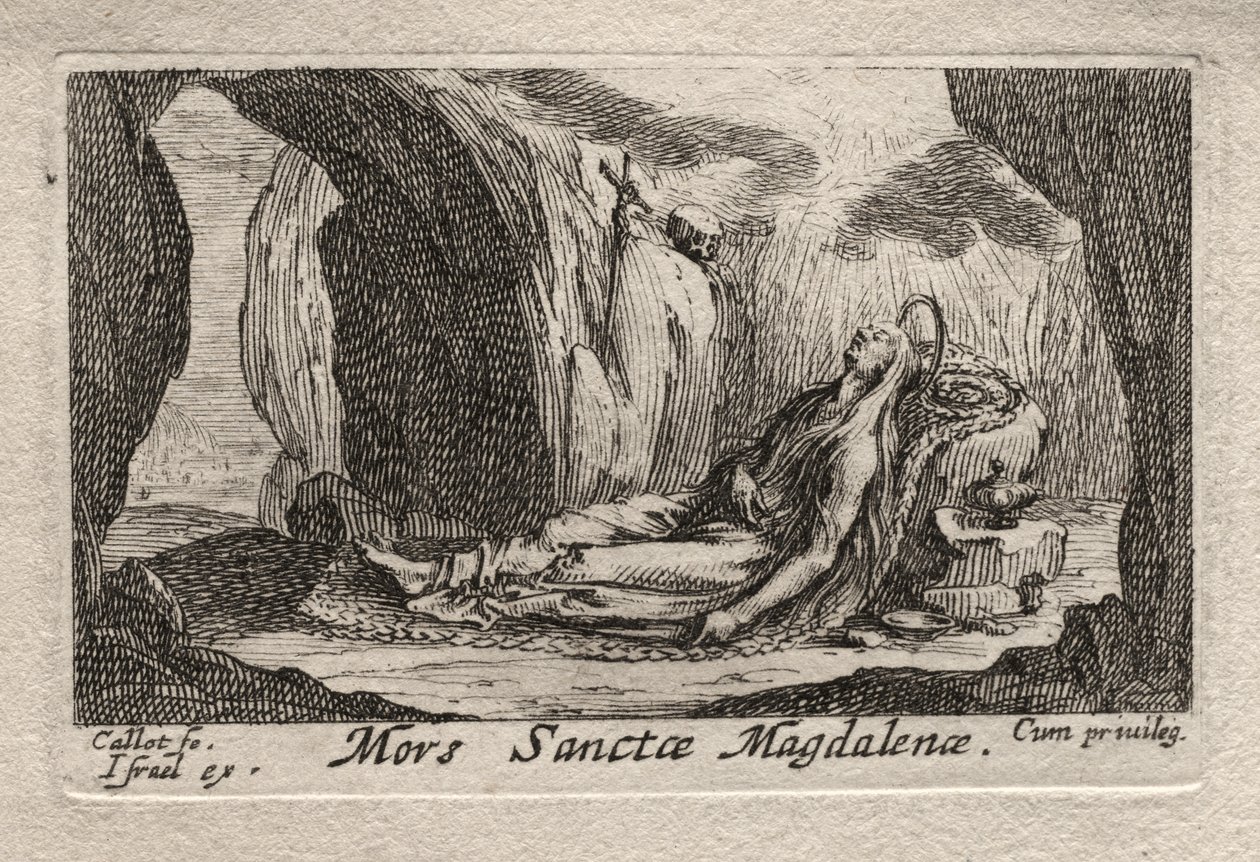 Pokutnicy: Śmierć Ste. Magdalena autorstwa Jacques Callot
