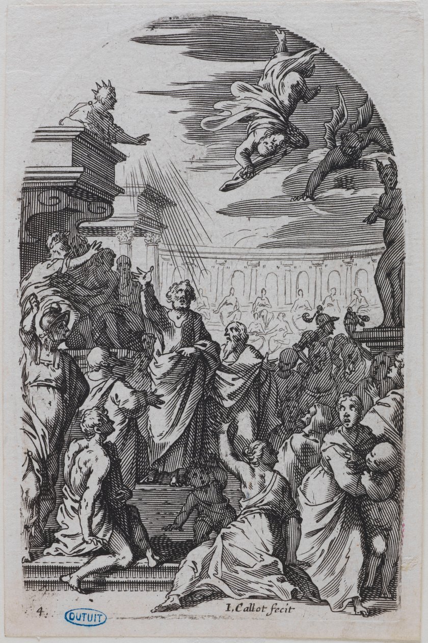 Obrazy Rzymu, Upadek Szymona Maga autorstwa Jacques Callot