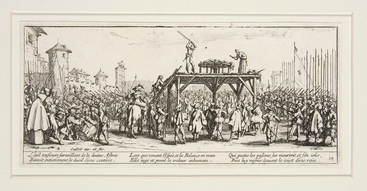 Wielkie nieszczęścia wojny: nr 14 - Koło autorstwa Jacques Callot