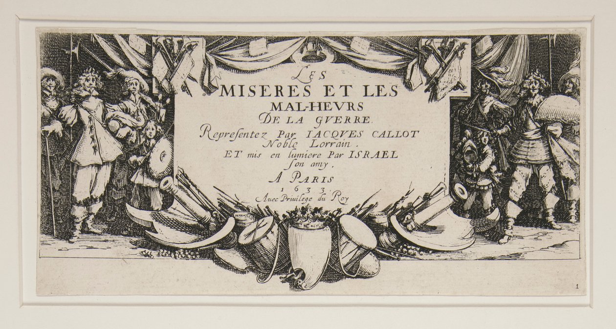 Wielka nędza wojny: nr 1 – Frontyspis autorstwa Jacques Callot