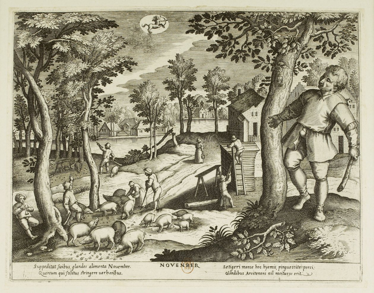 Miesiące. 11, listopad autorstwa Jacques Callot