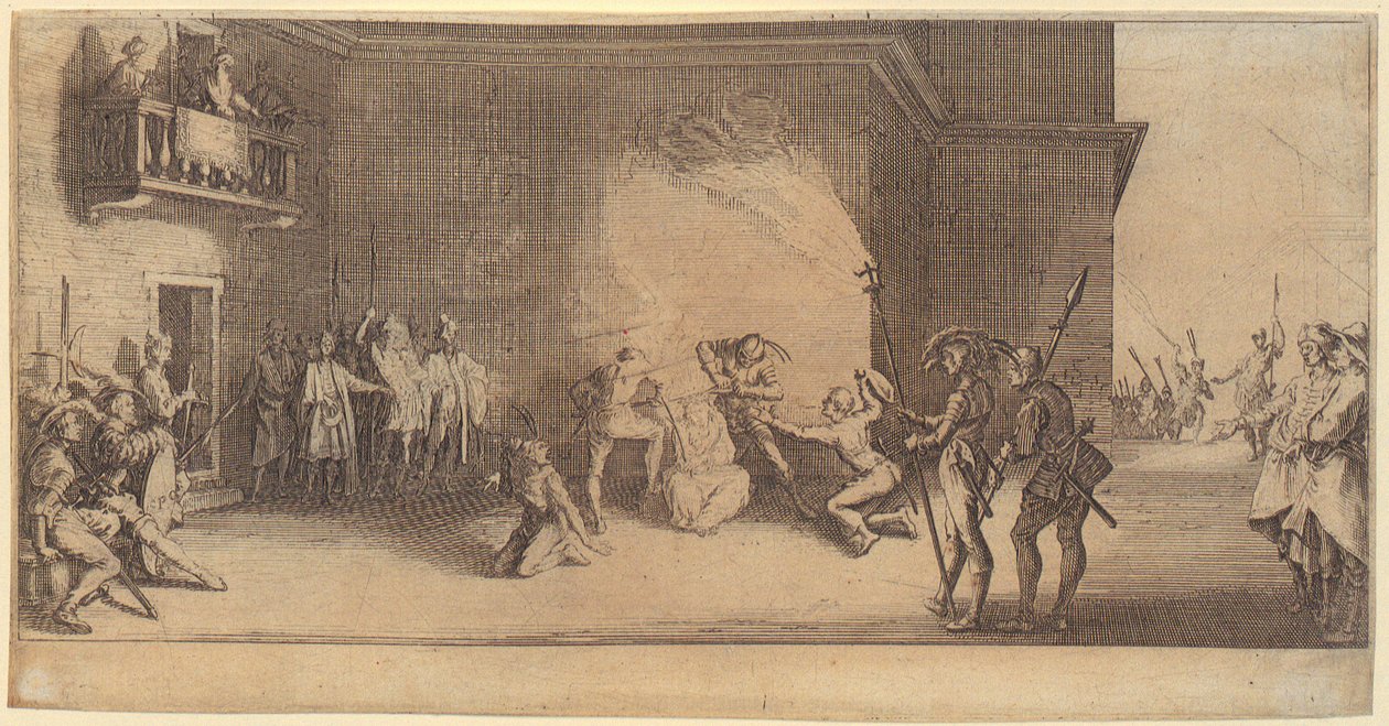Ostatnia Wieczerza, strona 2 z serii „Wielka Pasja” autorstwa Jacques Callot