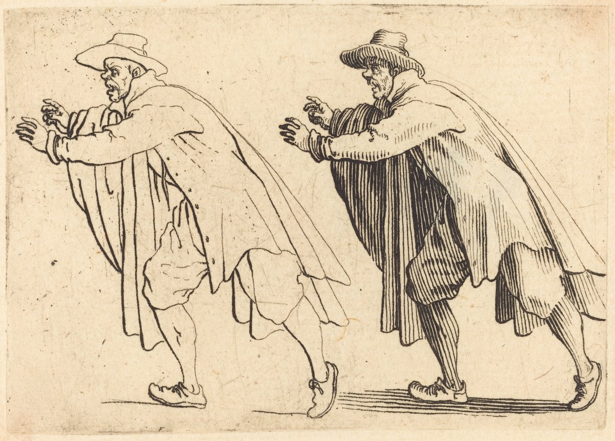 Człowiek poruszający się nagle, ok. 1617. autorstwa Jacques Callot