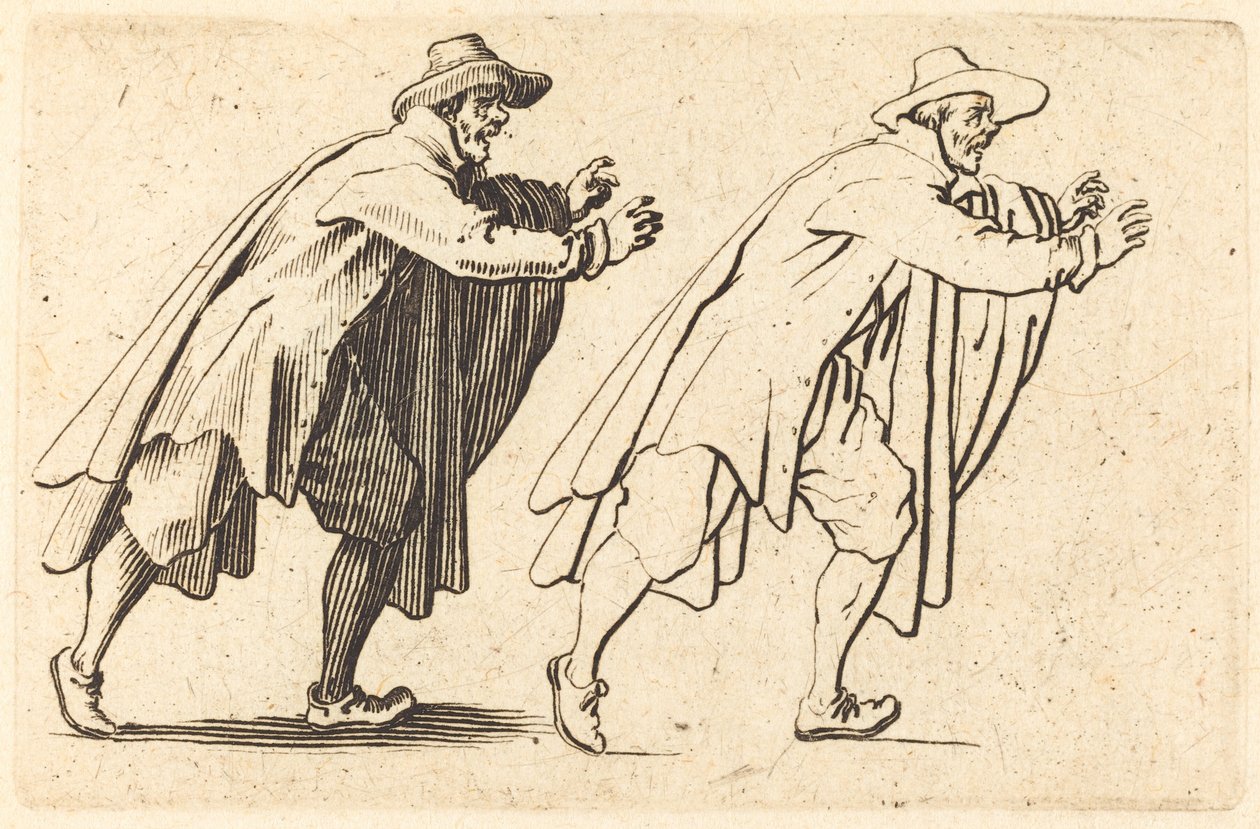 Człowiek poruszający się gwałtownie, 1622. autorstwa Jacques Callot