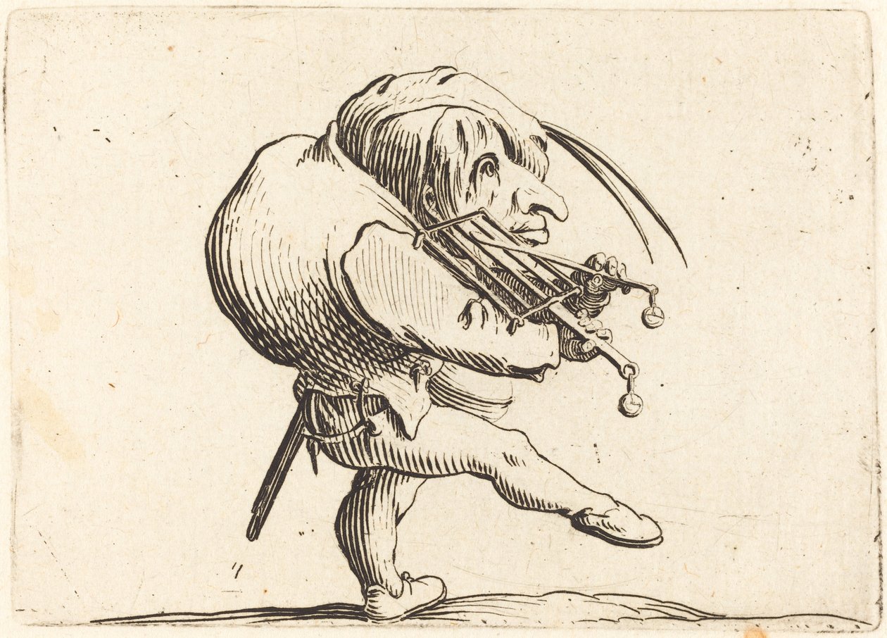 Mężczyzna skroba grilla autorstwa Jacques Callot
