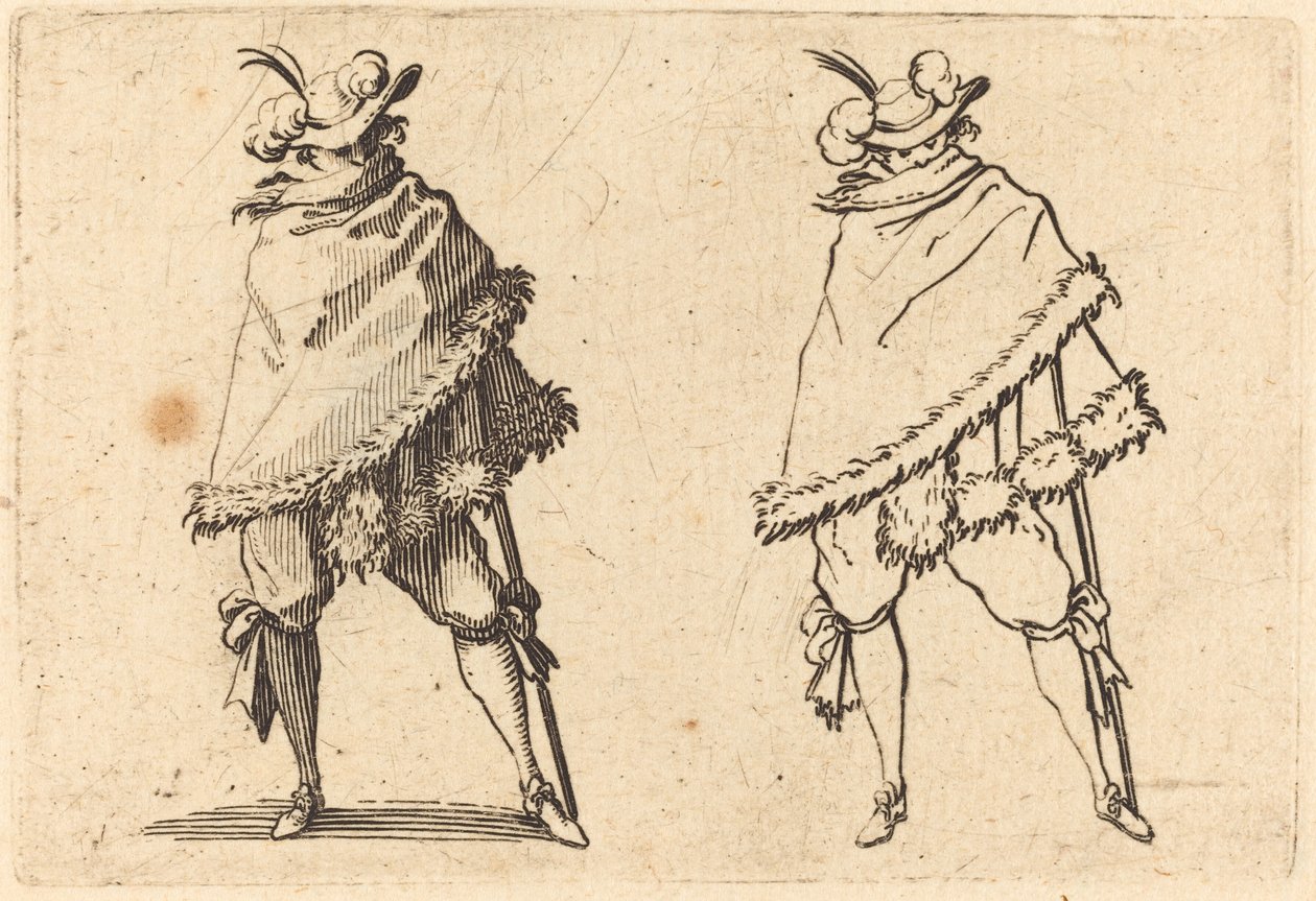 Człowiek owinięty w swój płaszcz autorstwa Jacques Callot