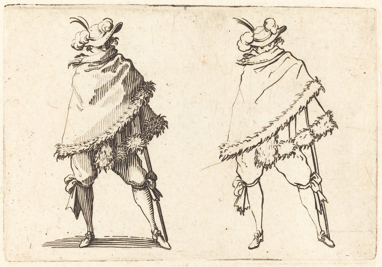 Człowiek owinięty w swój płaszcz autorstwa Jacques Callot