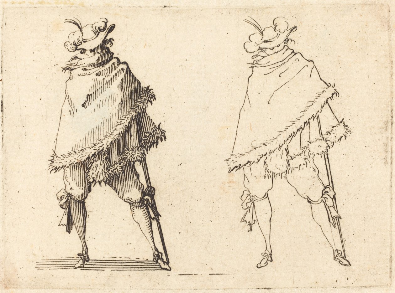 Człowiek owinięty płaszczem, ok. 1930 r. 1617. autorstwa Jacques Callot