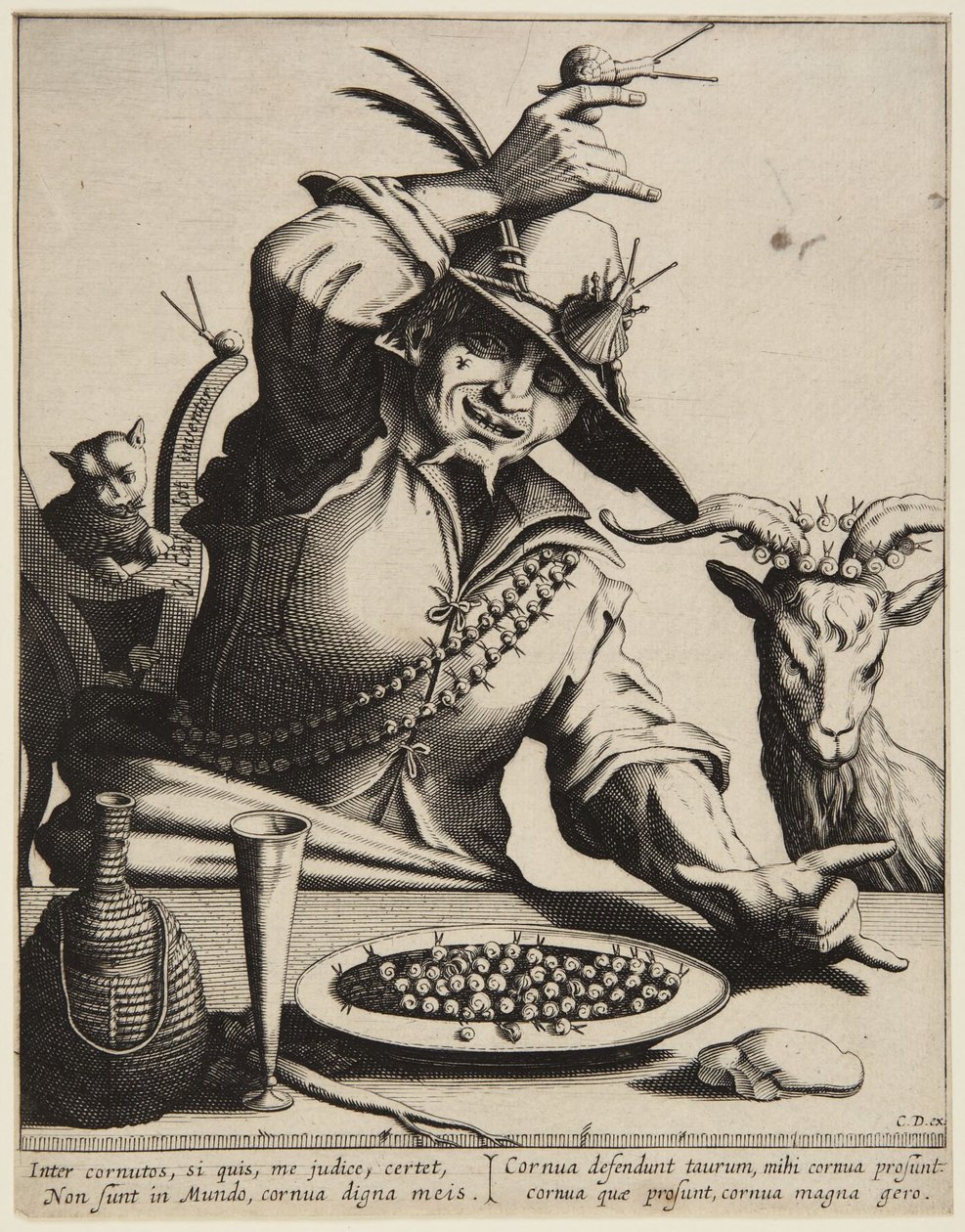 Mężczyzna ze ślimakami autorstwa Jacques Callot