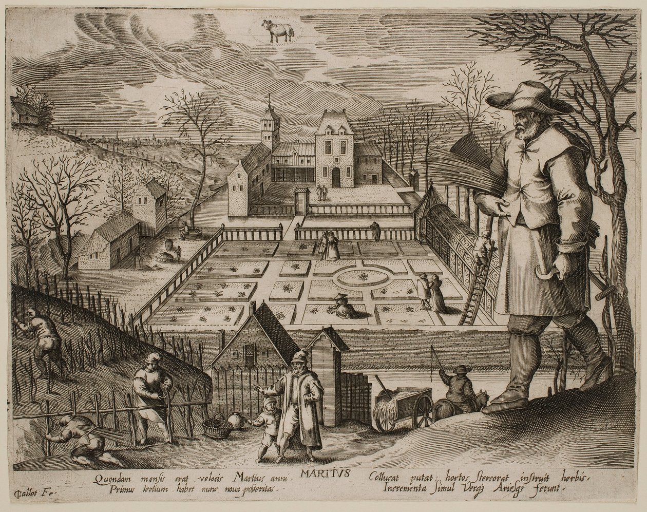 Marzec, z serii „Miesiące” autorstwa Jacques Callot