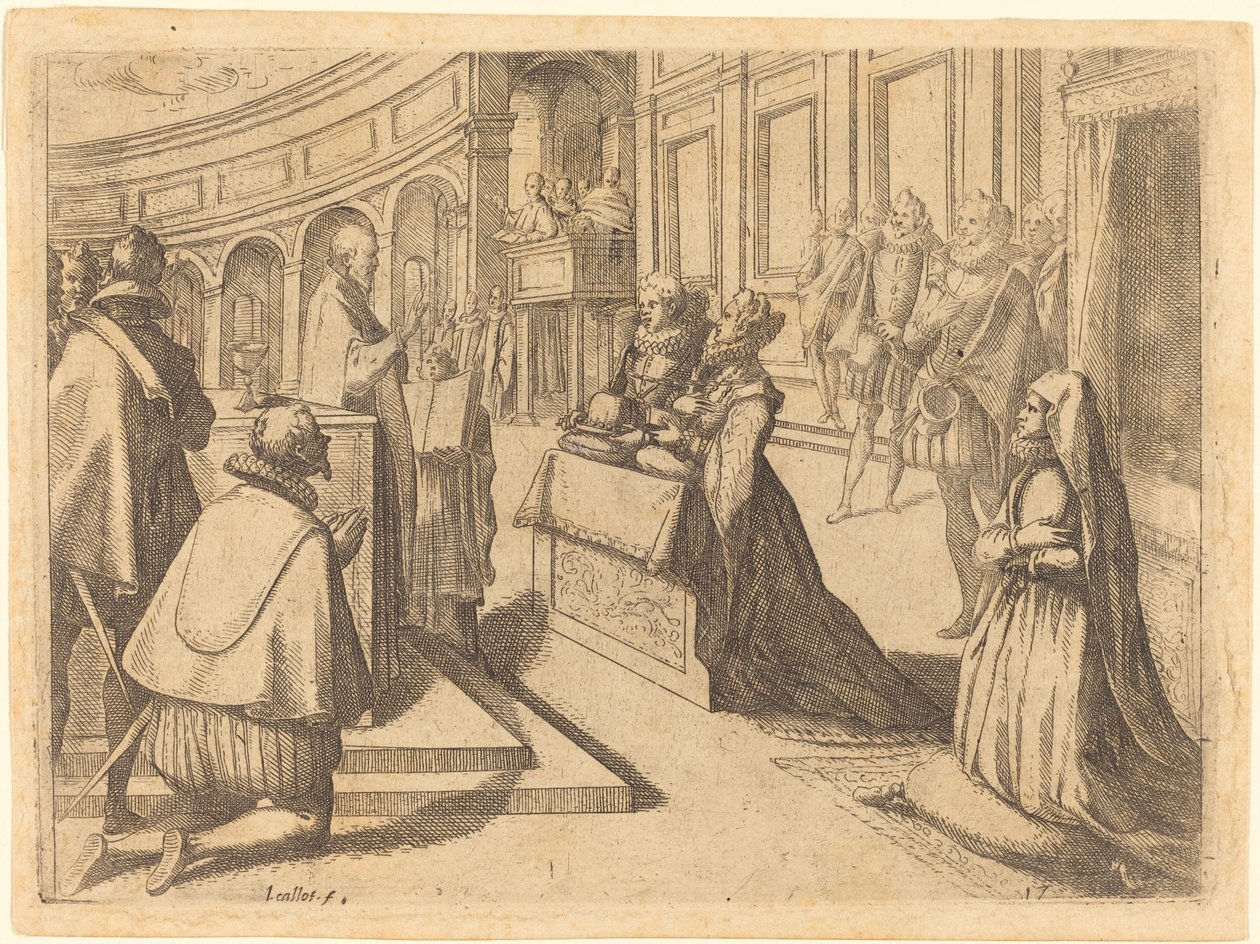 Małżeństwo Małgorzaty Austrii i Filipa III autorstwa Jacques Callot