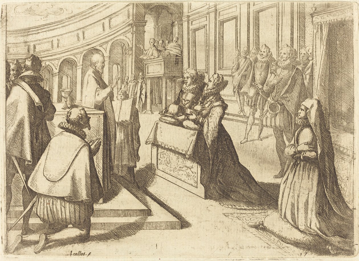 Małżeństwo Małgorzaty Austrii i Filipa III autorstwa Jacques Callot