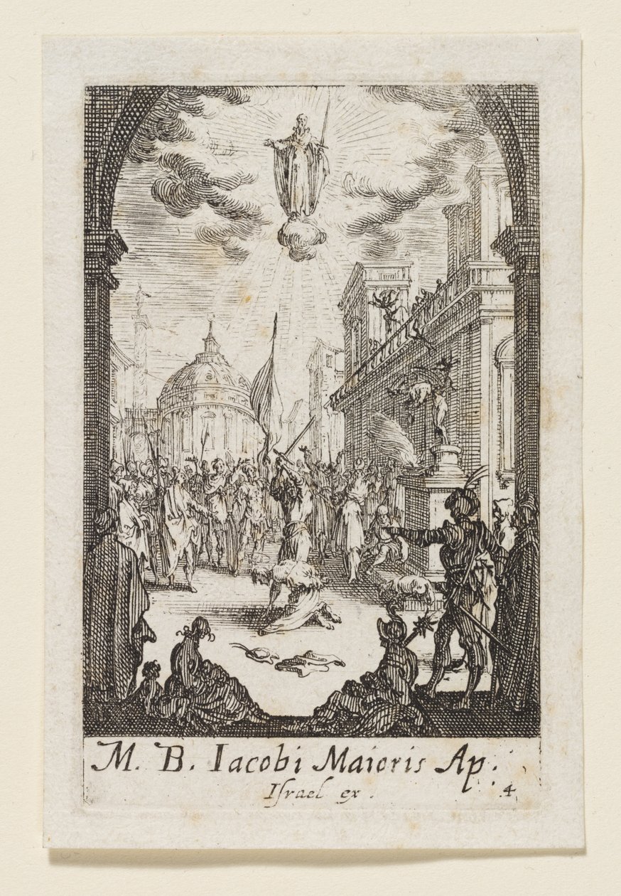 Męczeństwo świętego Jakuba Starszego (M. B. Jacobi Maioris) autorstwa Jacques Callot