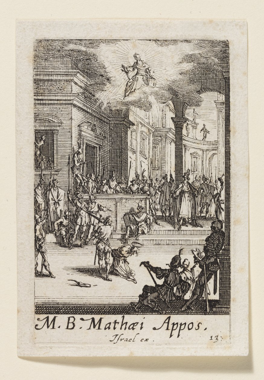 Męczeństwo świętego apostoła Mateusza (M.B. Mathaei Appos.) autorstwa Jacques Callot