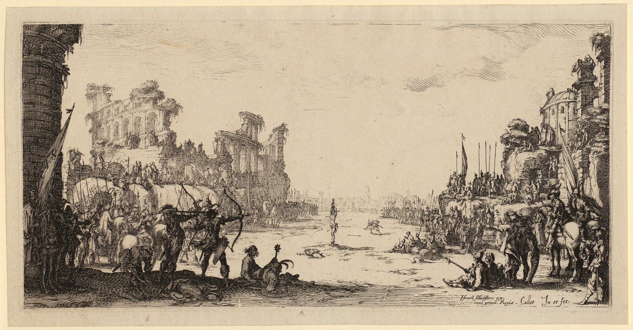 Męczeństwo świętego Sebastiana autorstwa Jacques Callot