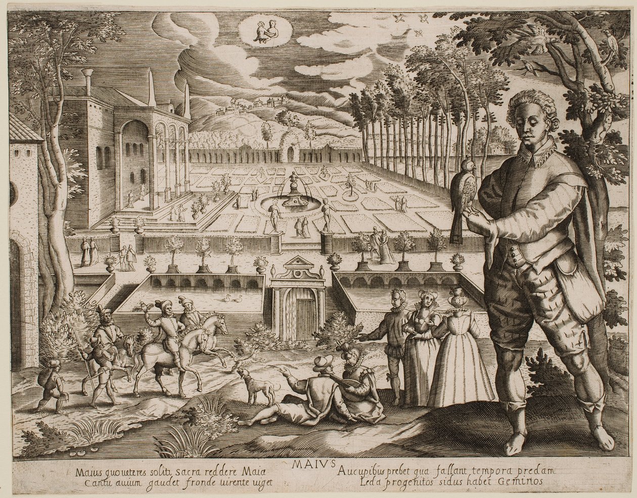 Maj, z cyklu „Miesiące” autorstwa Jacques Callot