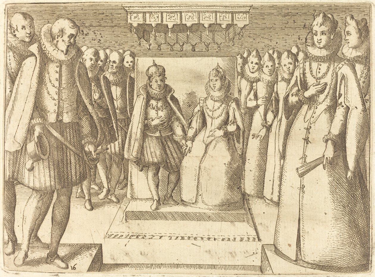 Spotkanie Małgorzaty Austrii i Filipa III, autorstwa Jacques Callot