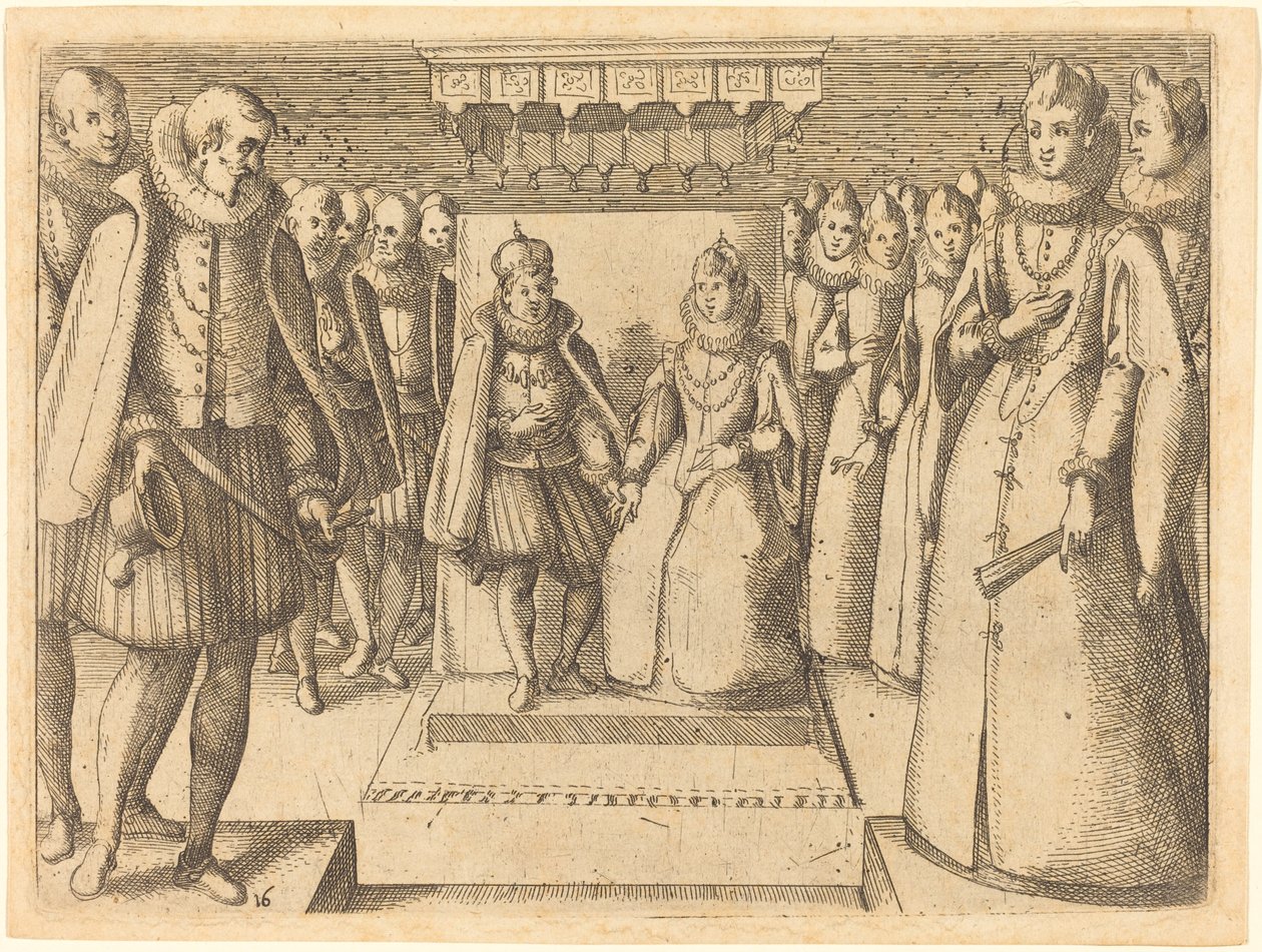 Spotkanie Małgorzaty Austrii i Filipa III, autorstwa Jacques Callot