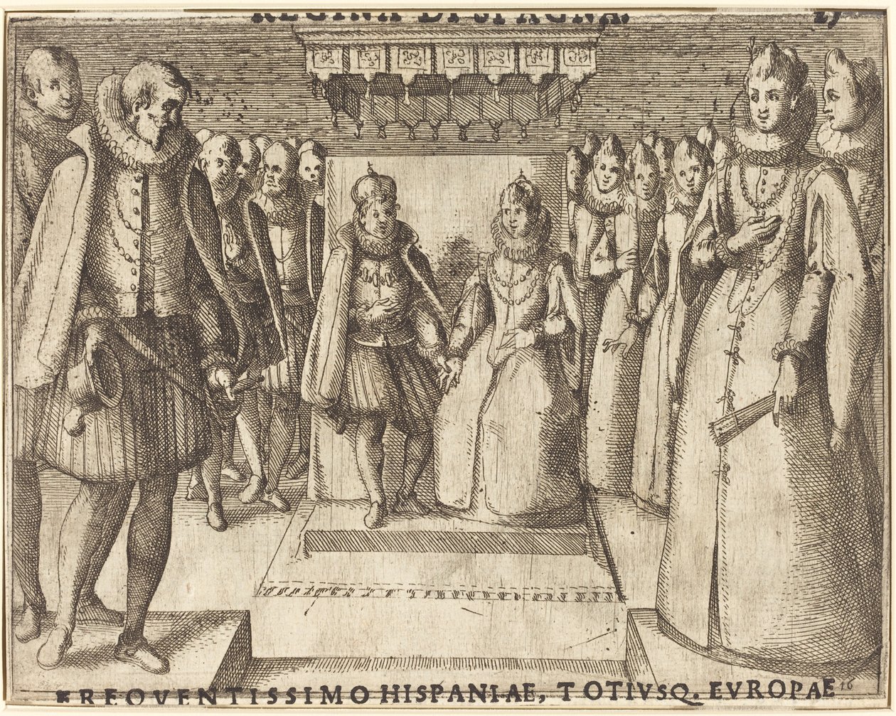 Małgorzata Austriacka i Filip III autorstwa Jacques Callot