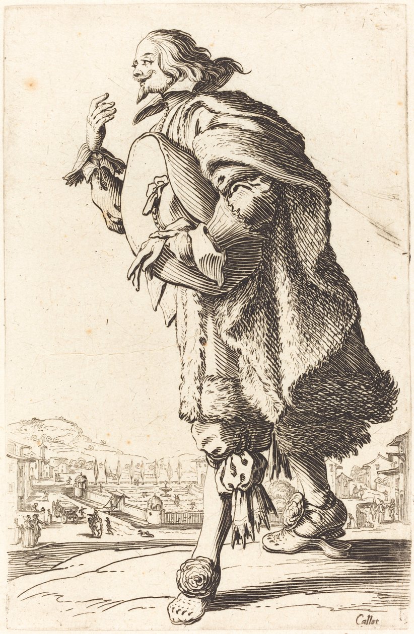 Szlachcic w filcowym kapeluszu, ukłon, c. 16201623. autorstwa Jacques Callot