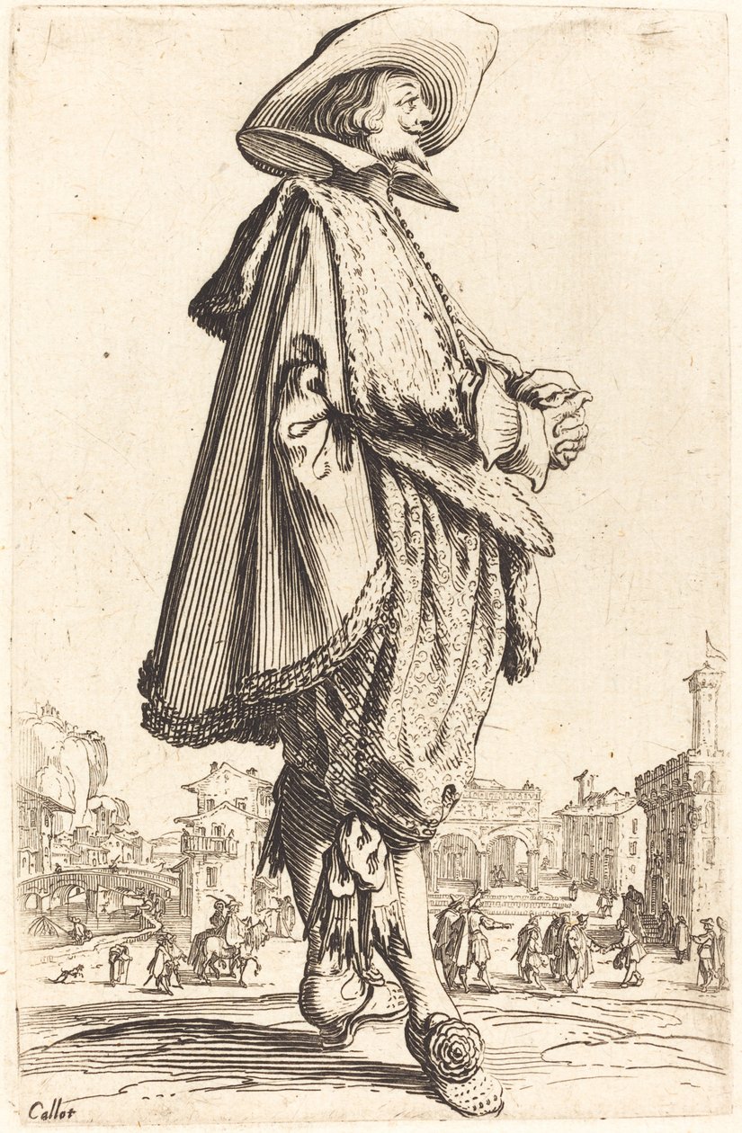 Szlachcic ze złożonymi rękami autorstwa Jacques Callot