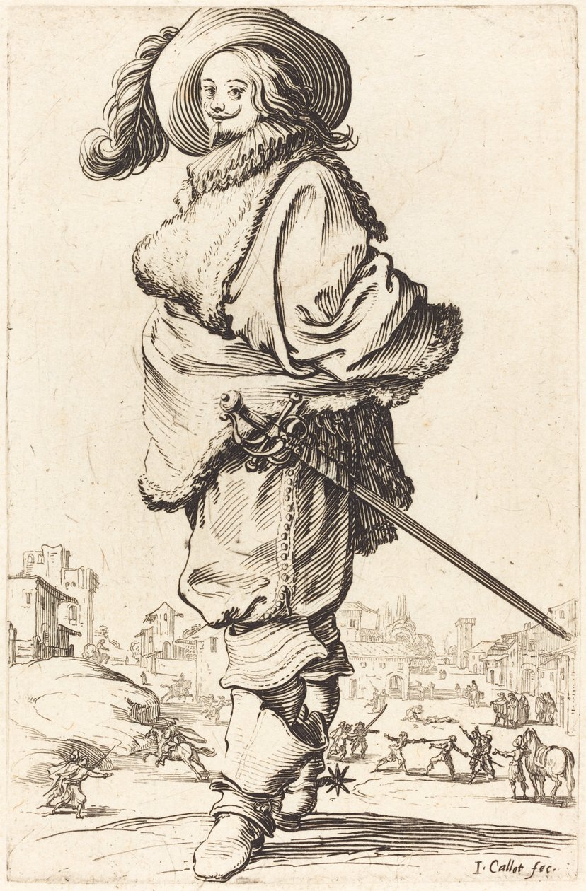 Szlachcic z Futrem Plastron autorstwa Jacques Callot